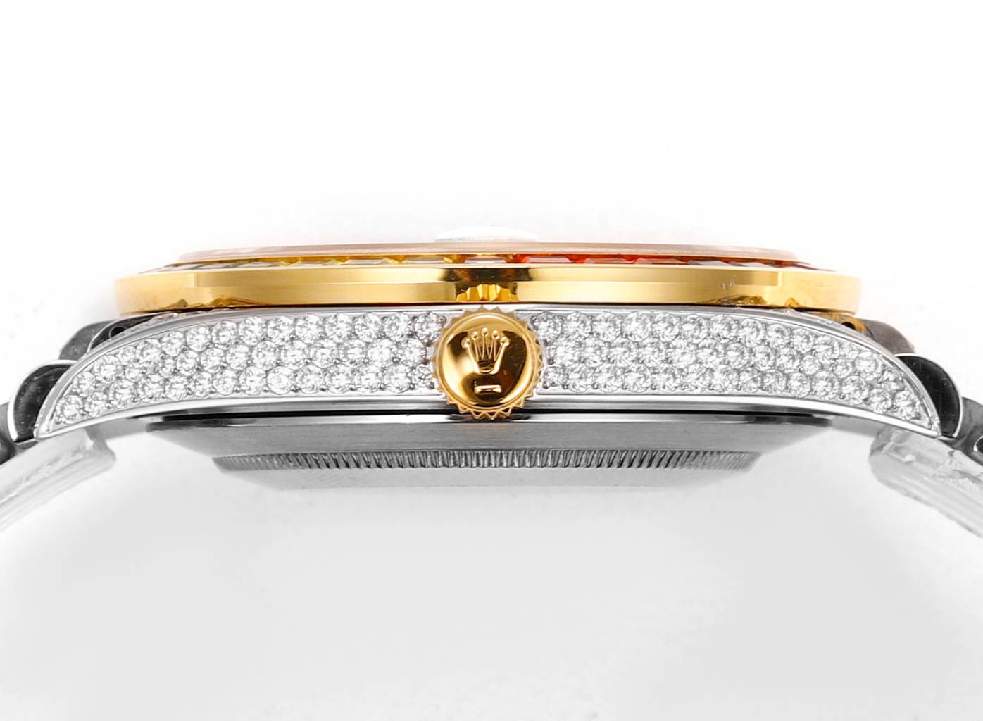 Rolex MS Factory Datejust 41mm Full‑Paved Diamond Watch 904L Steel 3235 Automatic Movement Rainbow Bezel