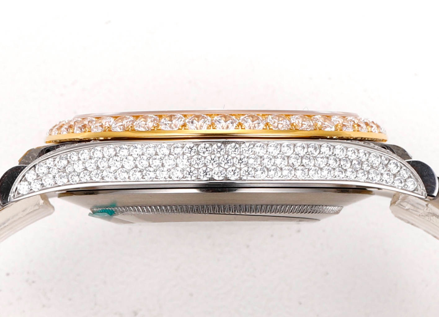 Rolex MS Factory Datejust 41mm Full‑Paved Diamond Watch 904L Steel 3235 Automatic Movement Rainbow Bezel