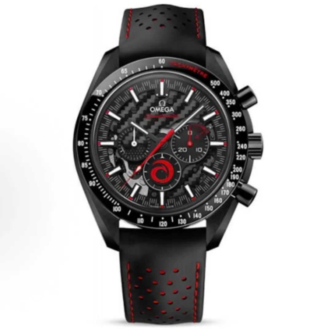 Omega Speedmaster Dark Side of the Moon SMF RW6 Top‑Grade Manual Chronograph Watch Genuine Ceramic Case