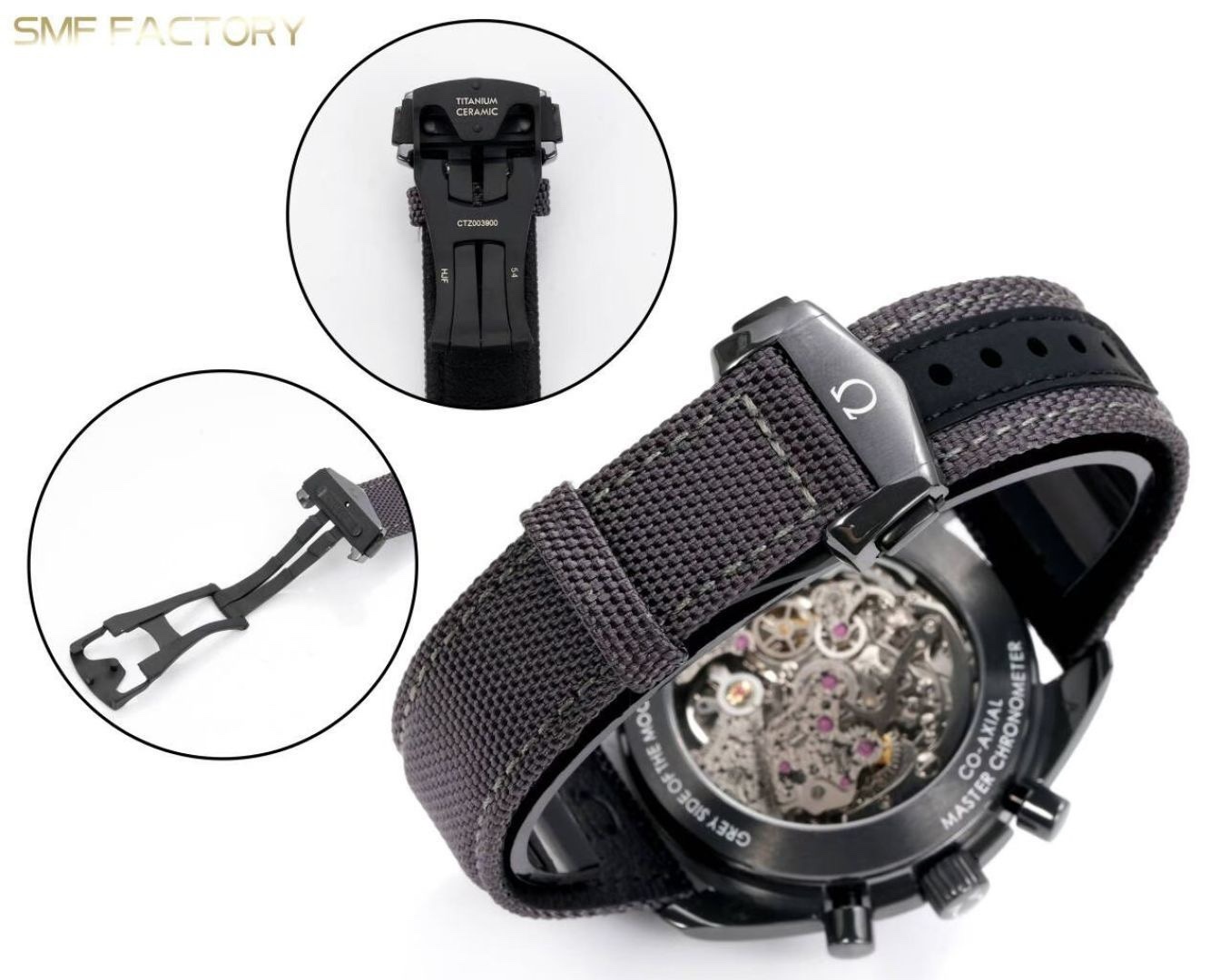 Omega Speedmaster Dark Side of the Moon SMF-RW6 Top-Grade Manual Chronograph Watch Genuine Ceramic Case