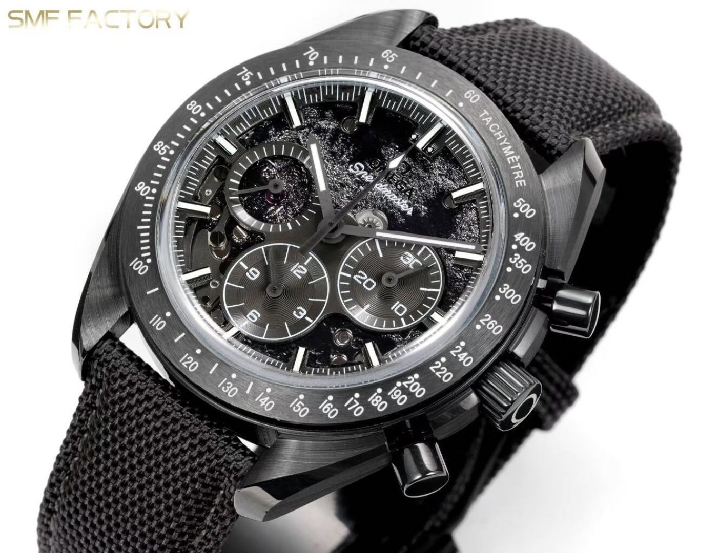 Omega Speedmaster Dark Side of the Moon SMF-RW6 Top-Grade Manual Chronograph Watch Genuine Ceramic Case