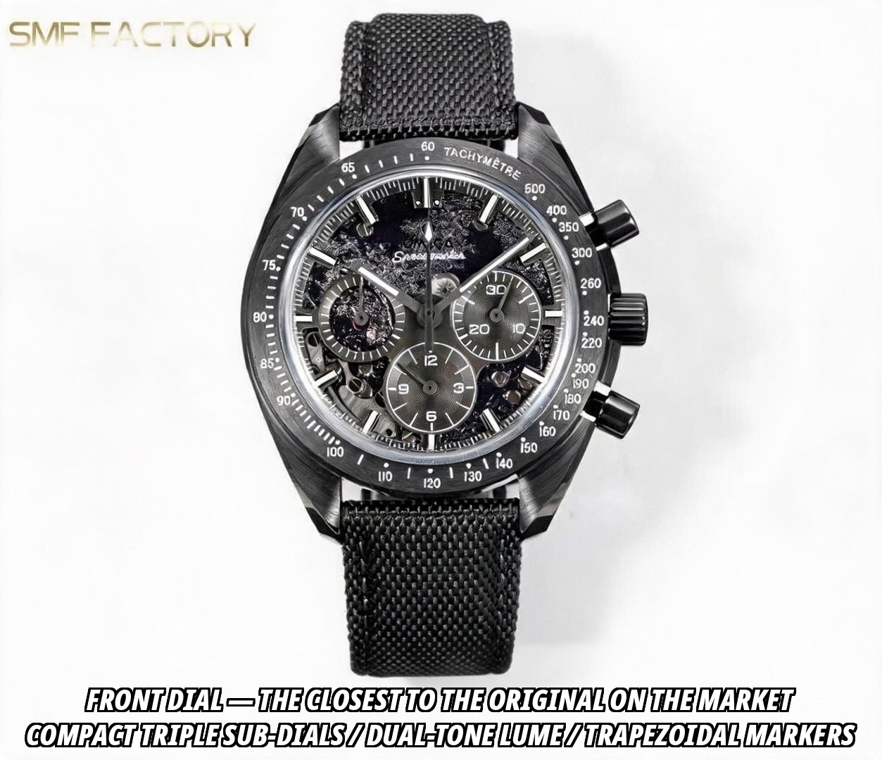 Omega Speedmaster Dark Side of the Moon SMF-RW6 Top-Grade Manual Chronograph Watch Genuine Ceramic Case