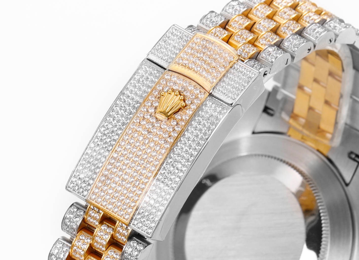 Rolex MS Factory Datejust 41mm Full‑Paved Diamond Watch 904L Steel 3235 Automatic Movement Rainbow Bezel